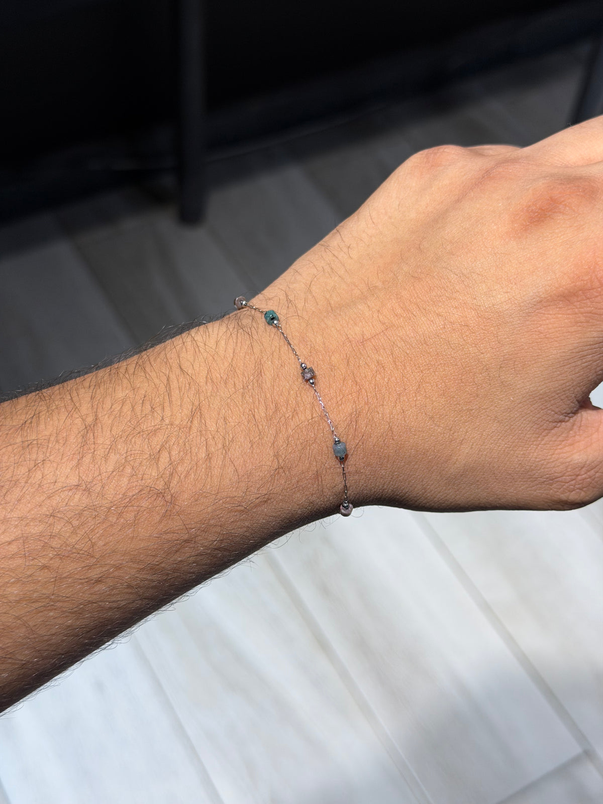 Midnight Beadline Stainless Steel Bracelet