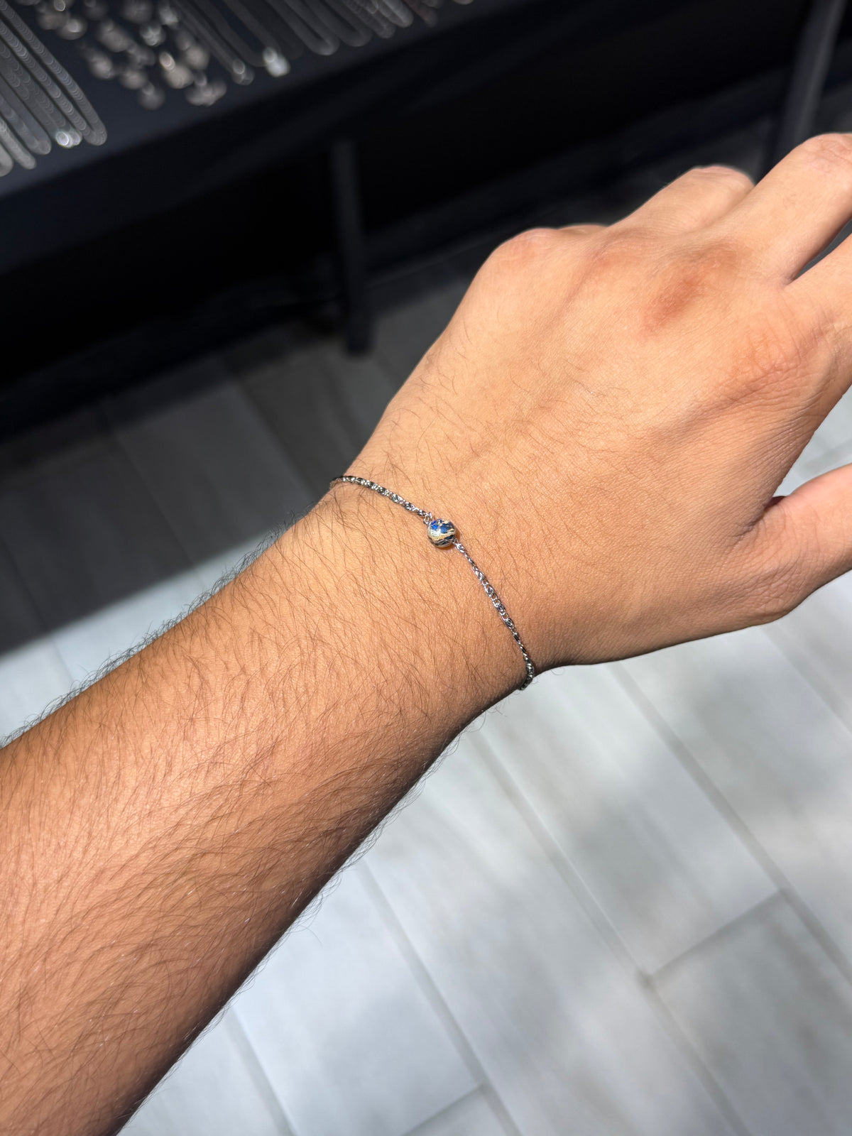Blue Orbit Stainless Steel Bracelet