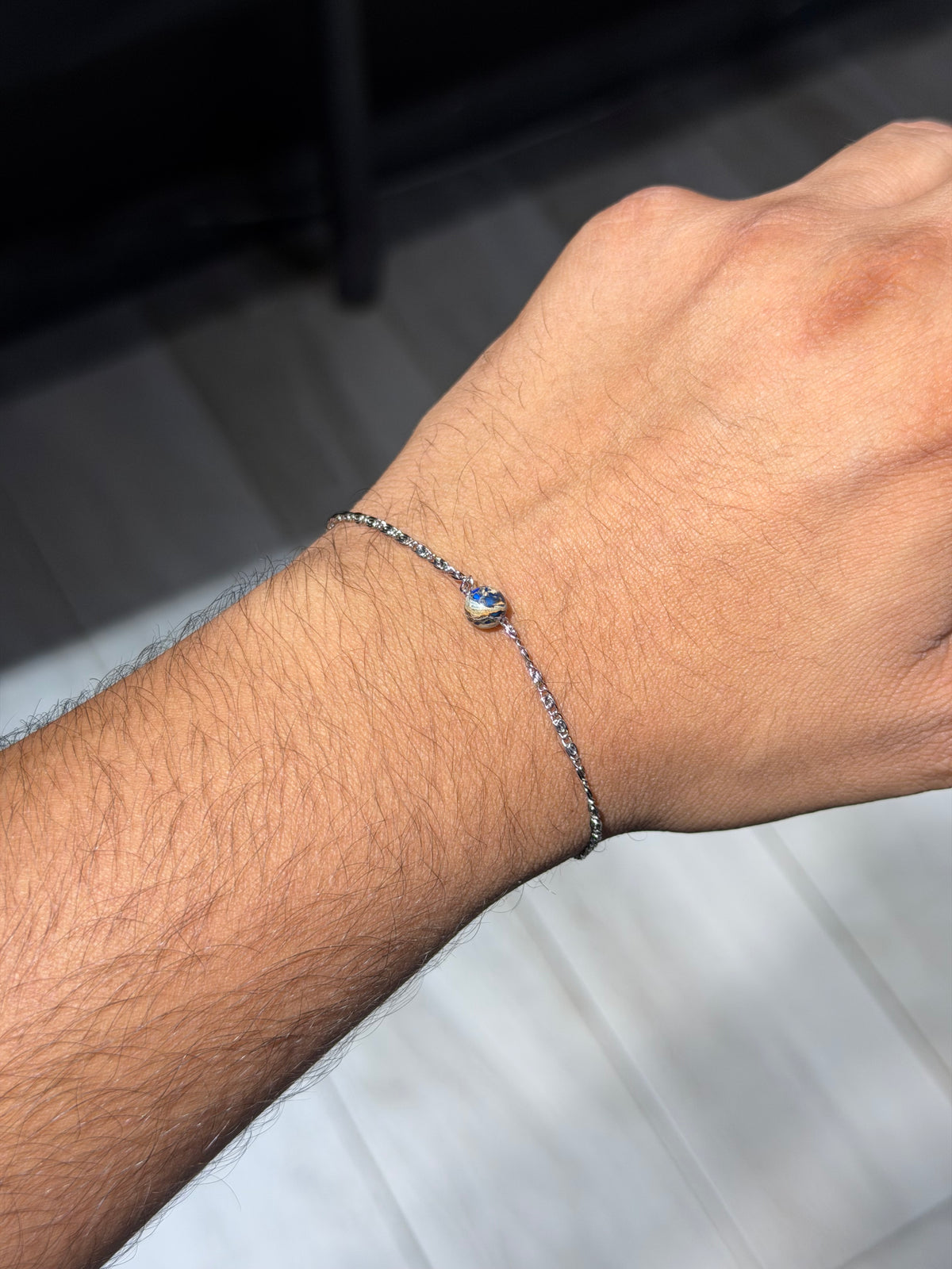 Blue Orbit Stainless Steel Bracelet