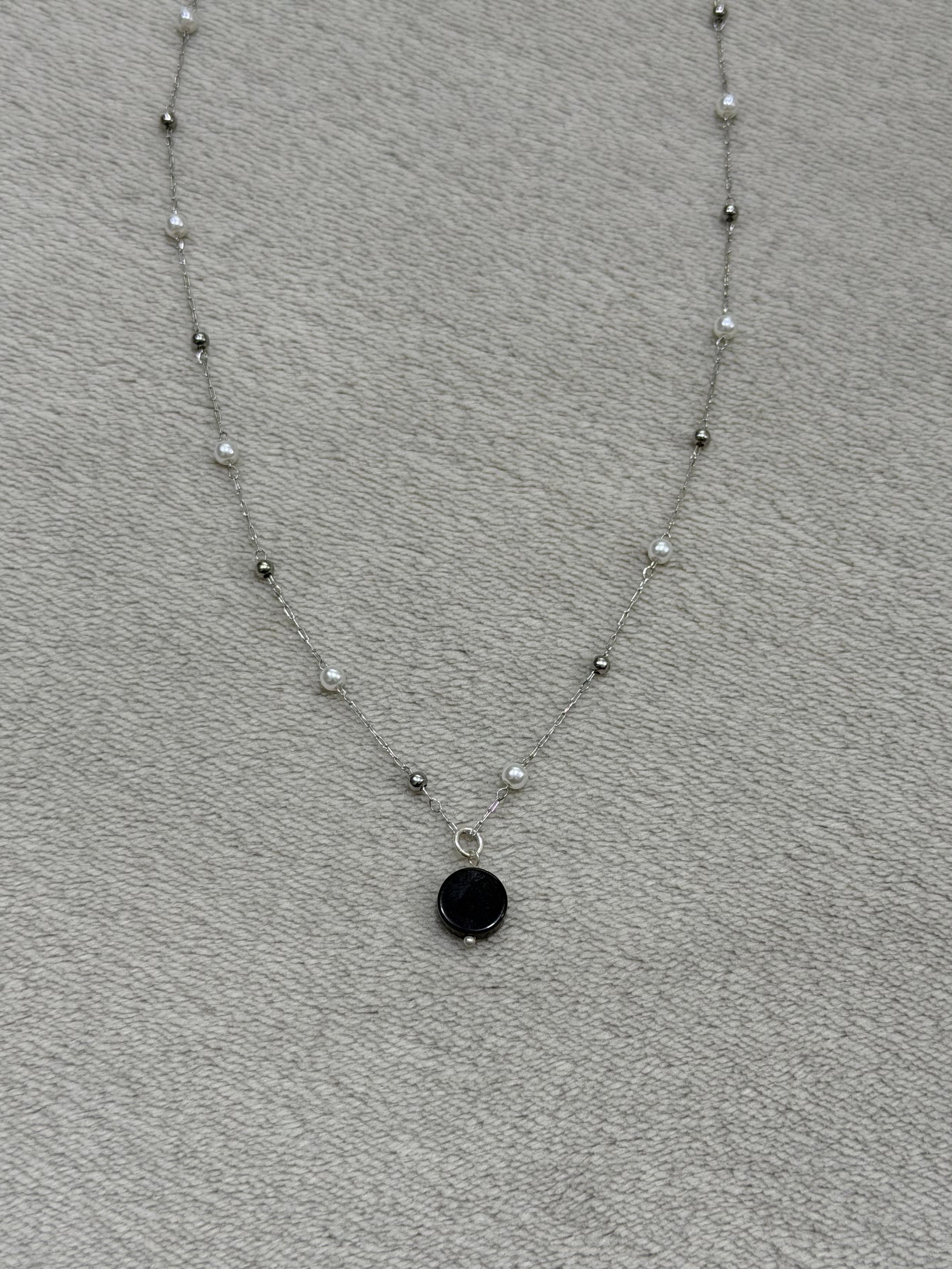 Pearl stainless steel necklace