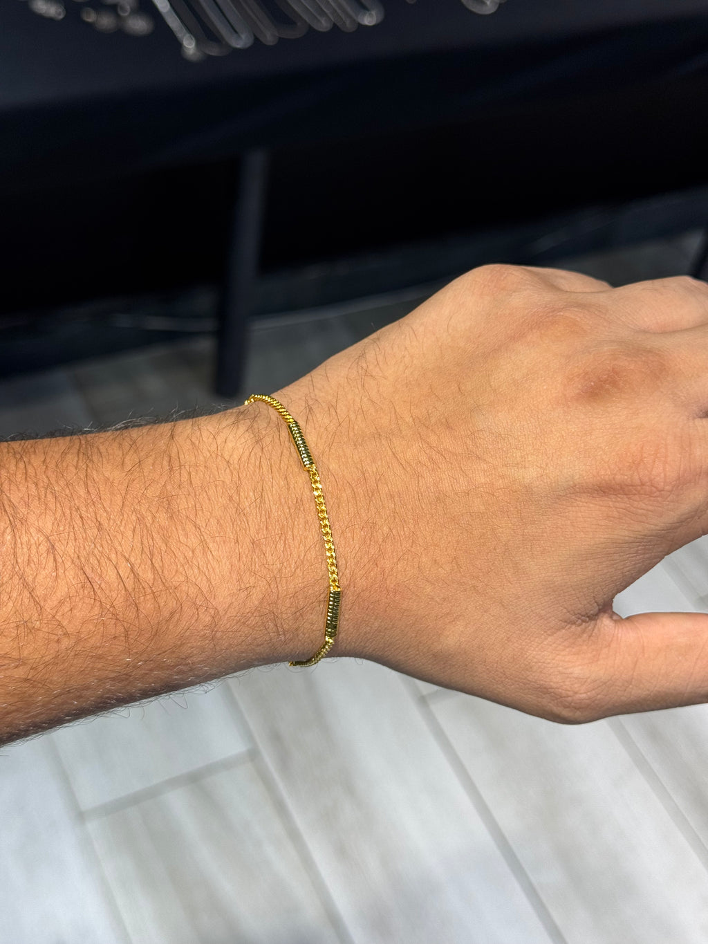 Original unique gourmet silver gold plated bracelet