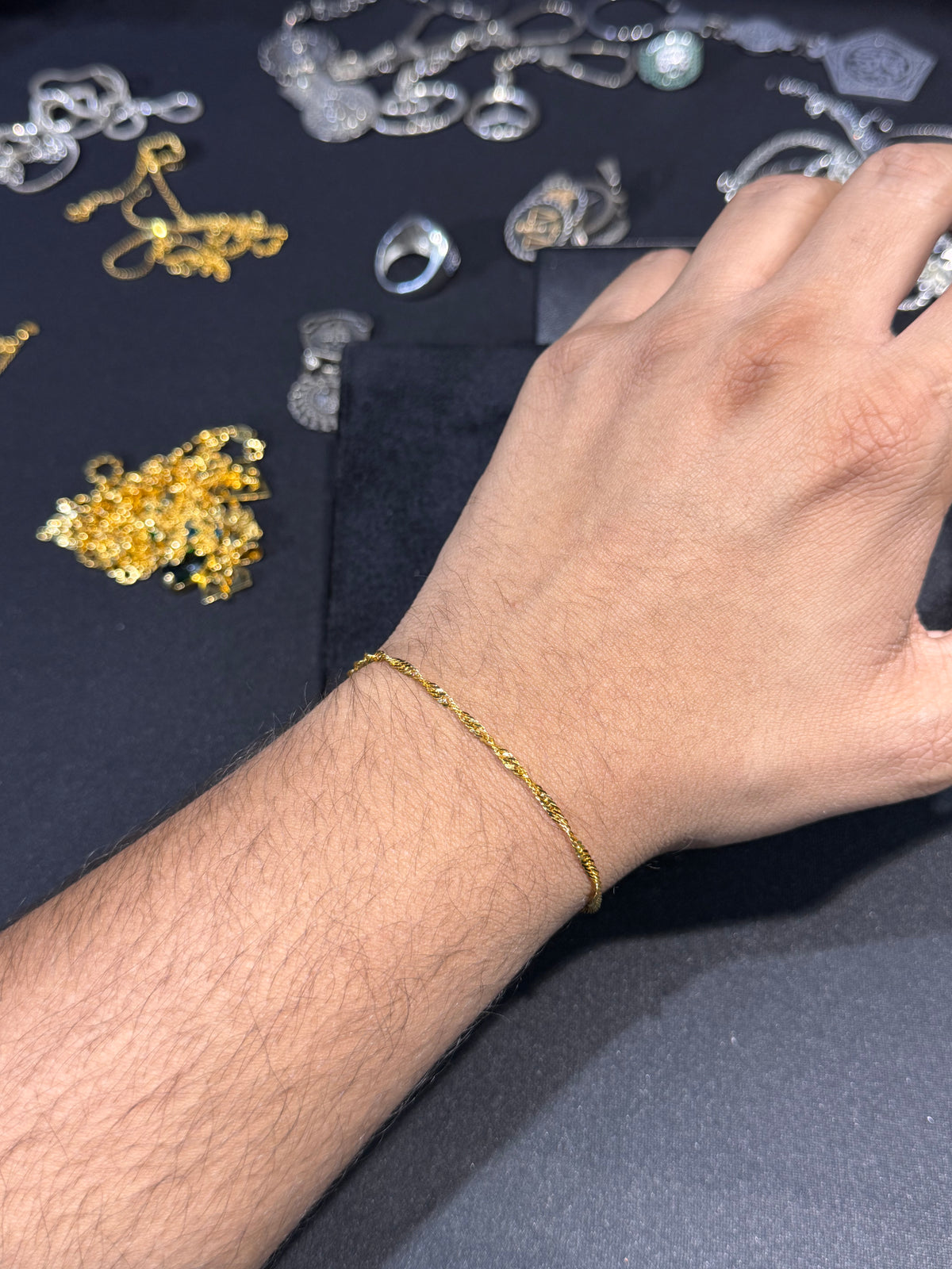 Braided Gold-Tone Silver