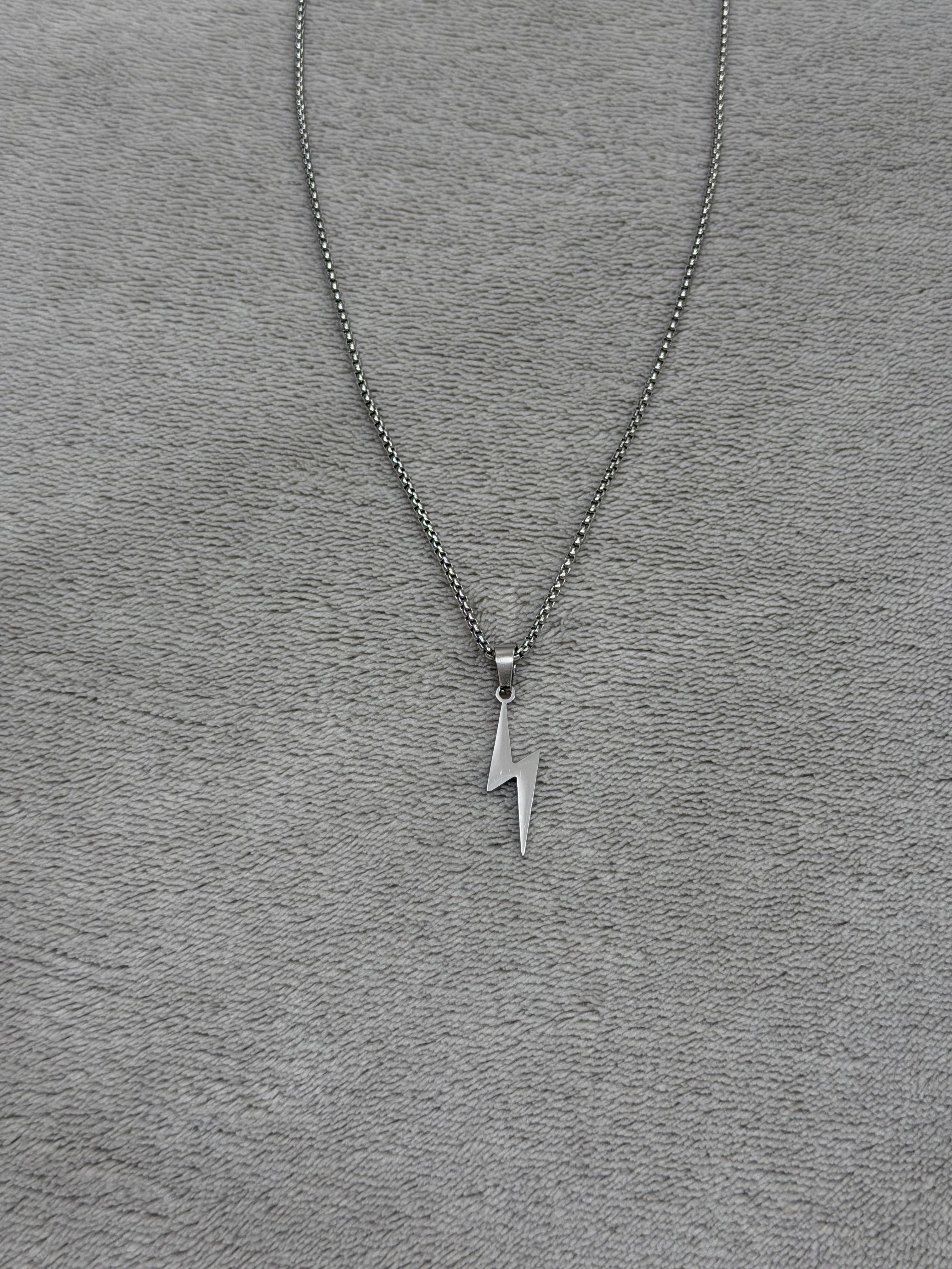 Silver electricity necklace