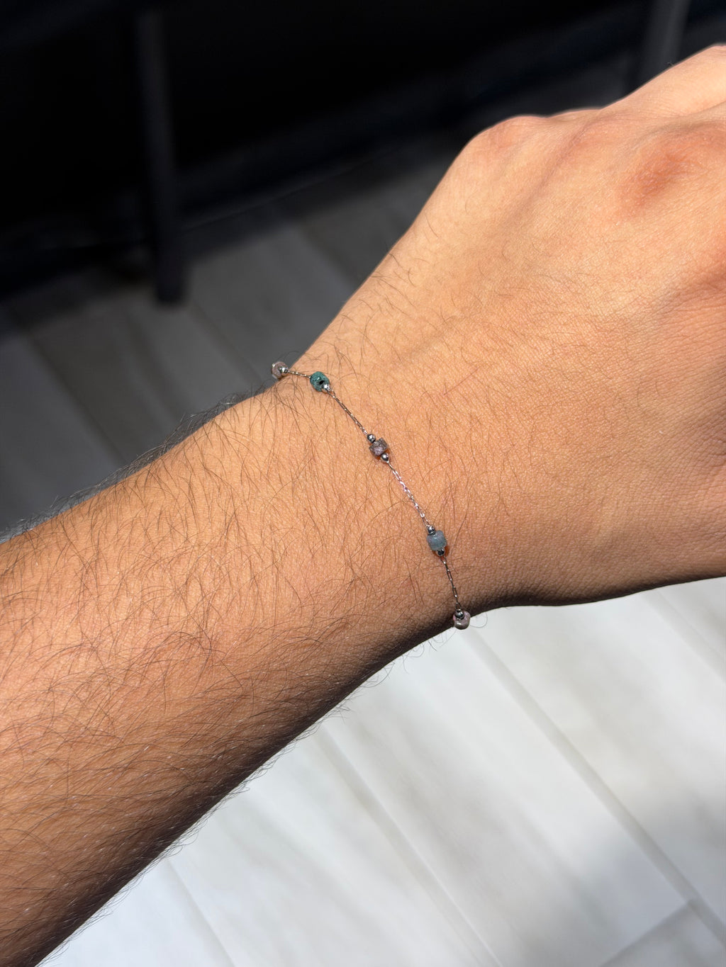 Midnight Beadline Stainless Steel Bracelet