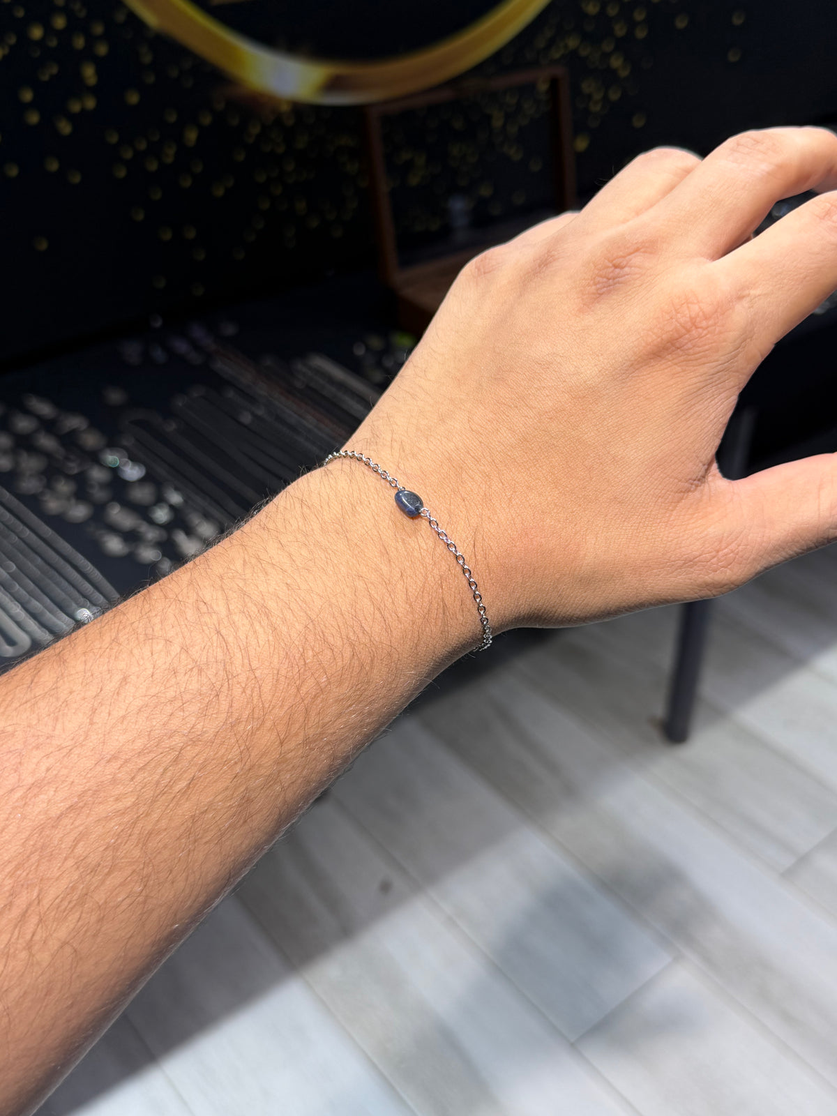 Blue Charm Chain Bracelet