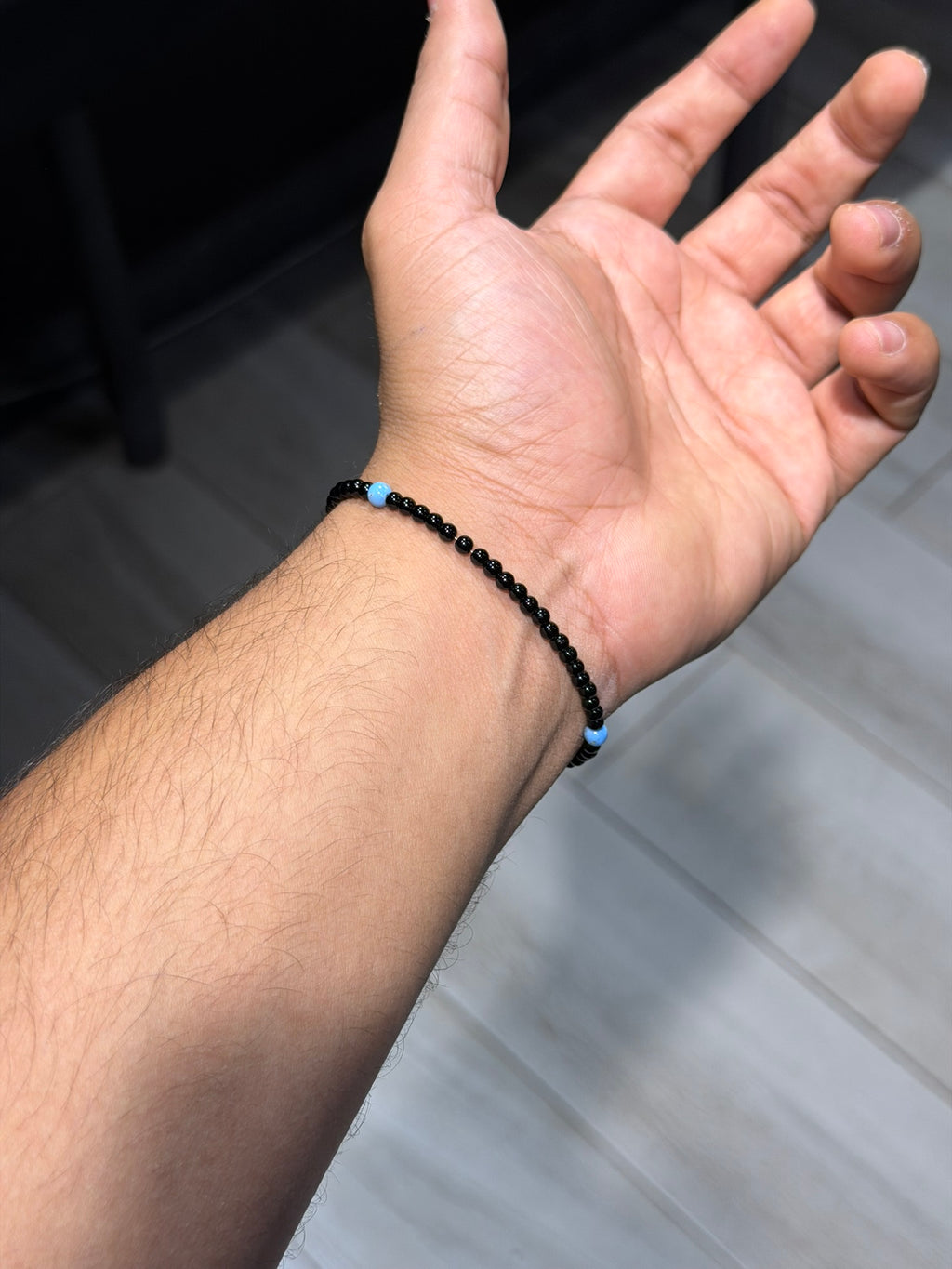 Onyx Steel Accent Bracelet