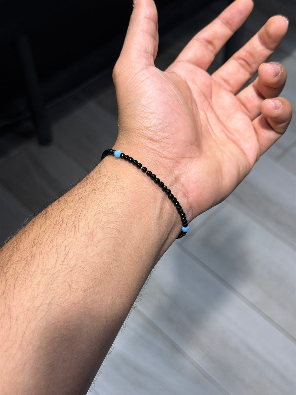 Onyx Steel Accent Bracelet