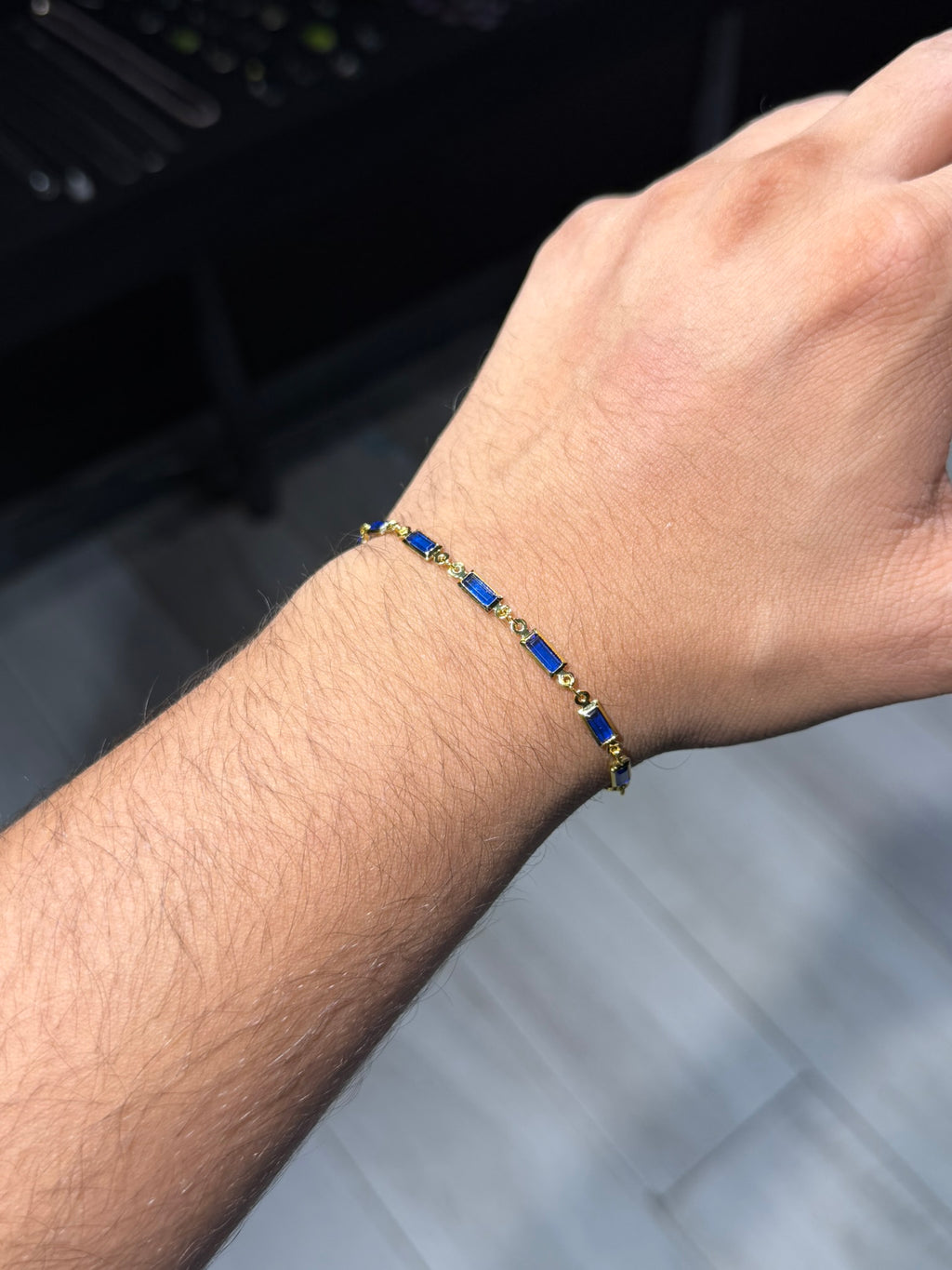 Royal Blue Baguette Bracelet