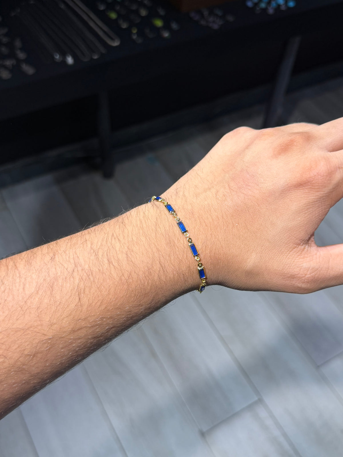 Royal Blue Baguette Bracelet