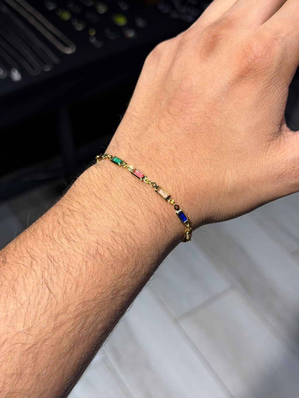 Rainbow Bar Bracelet