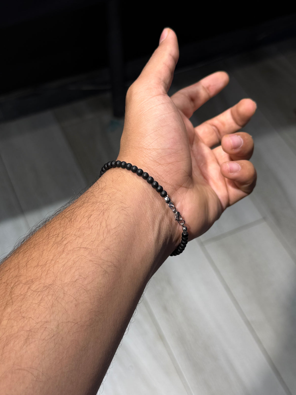 Brown Vein Beaded Bracelet