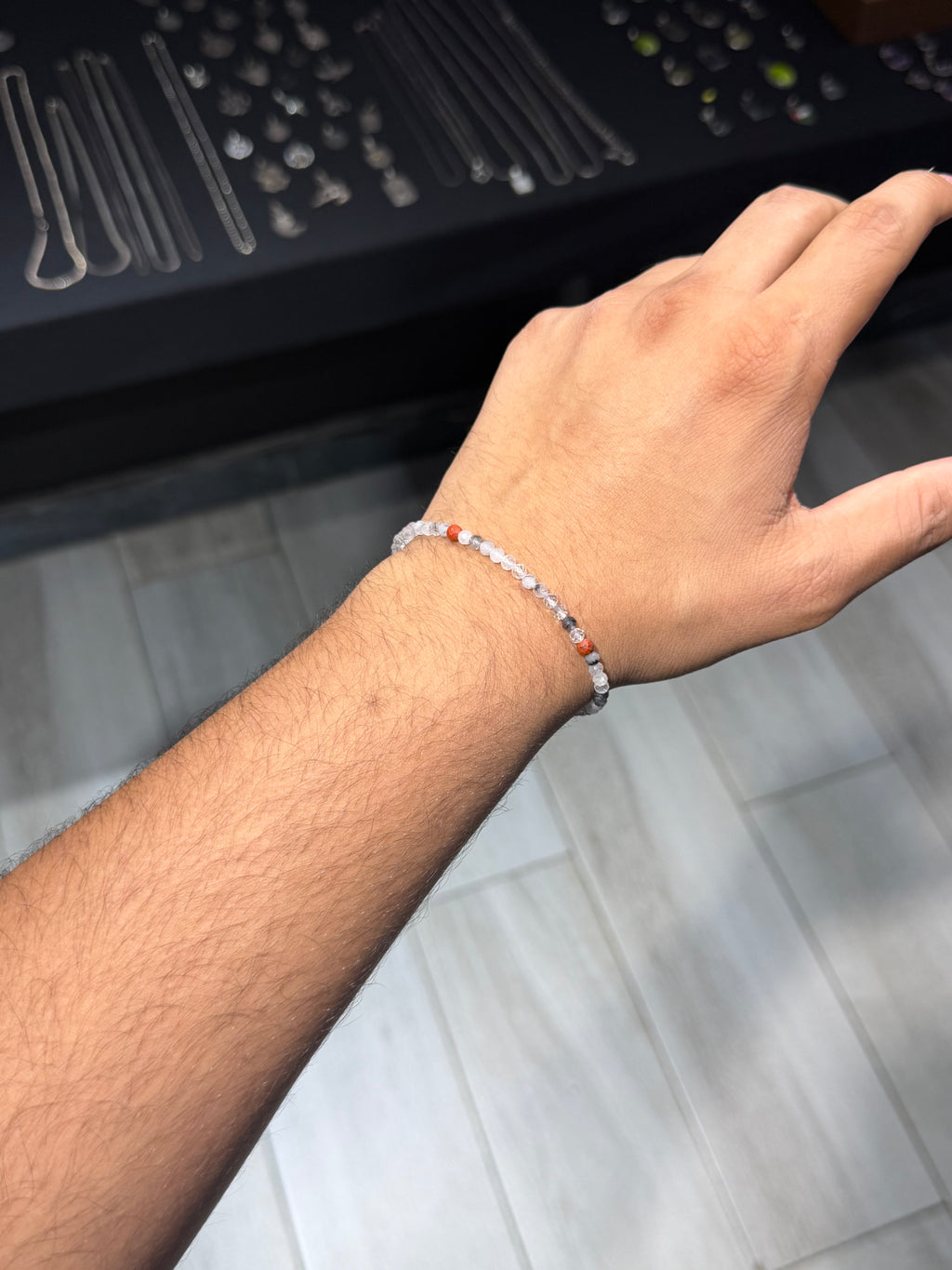 Crystal Ember Natural Stone Bracelet