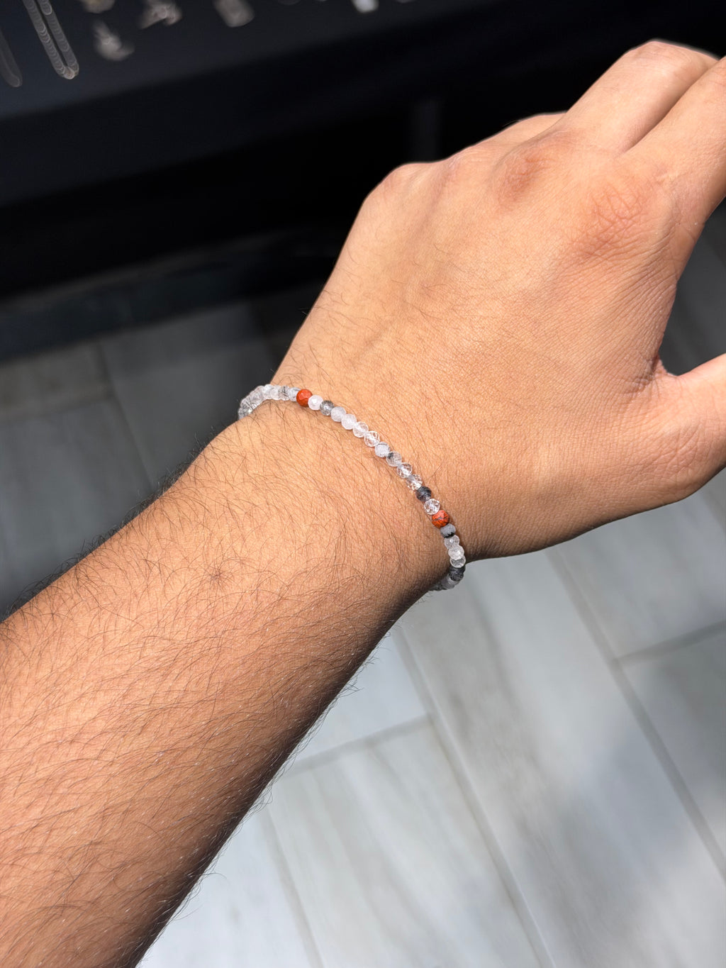 Crystal Ember Natural Stone Bracelet