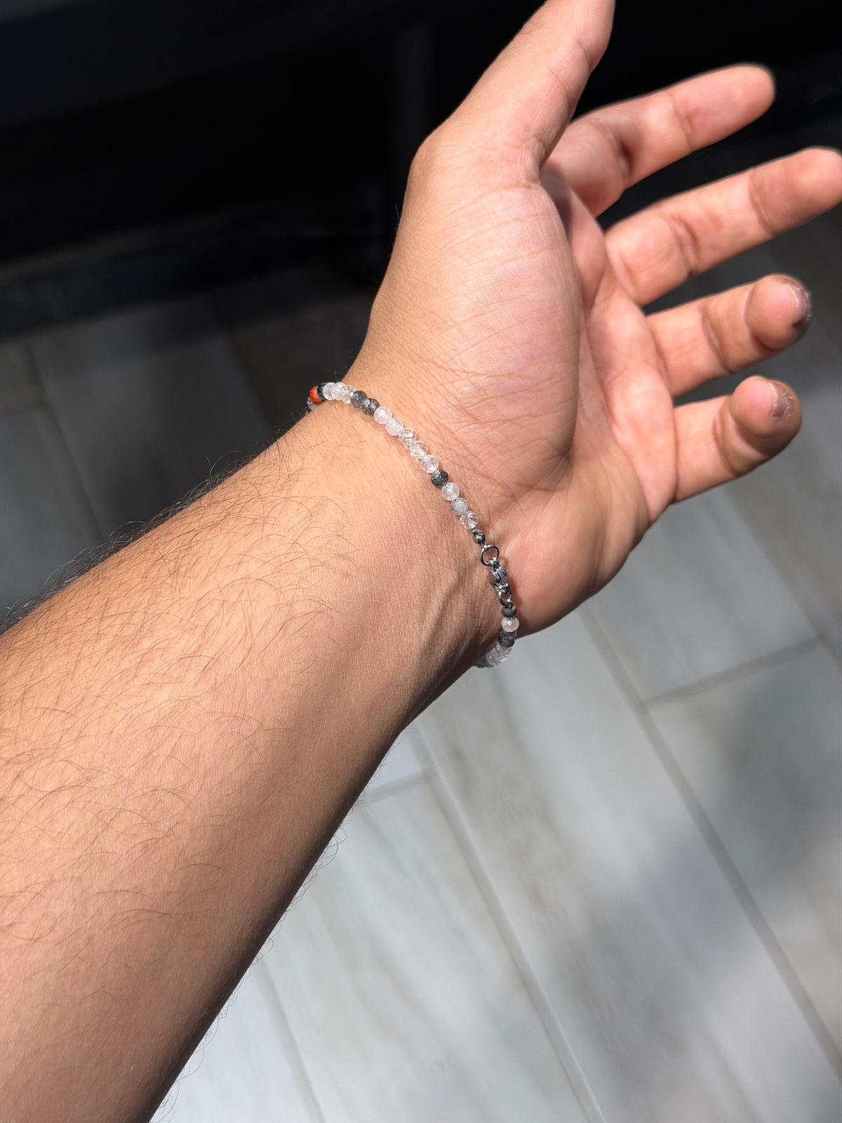 Crystal Ember Natural Stone Bracelet
